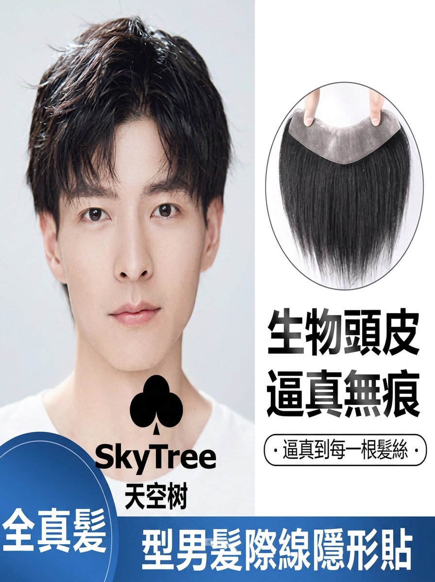 男士全真髮髮片產品圖