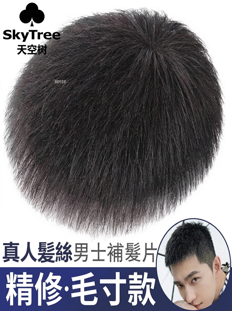 夏季男生補髮片產品圖